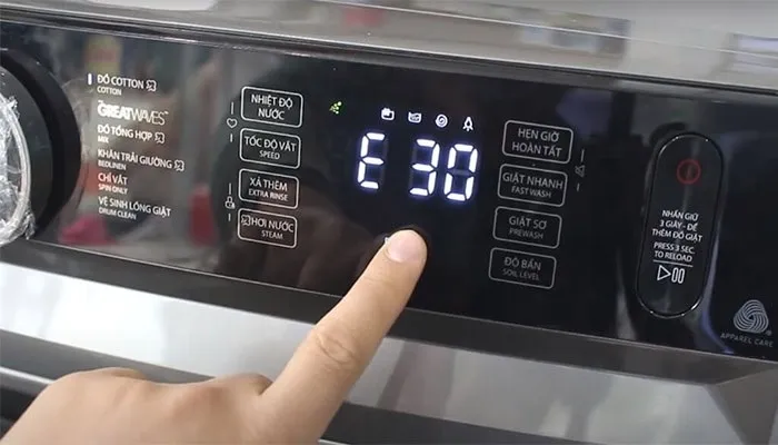 Lỗi E30 máy giặt Electrolux là gì?